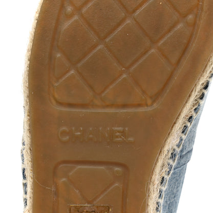 Chanel Denim CC Espadrilles 40 Blue Black 6 of 9