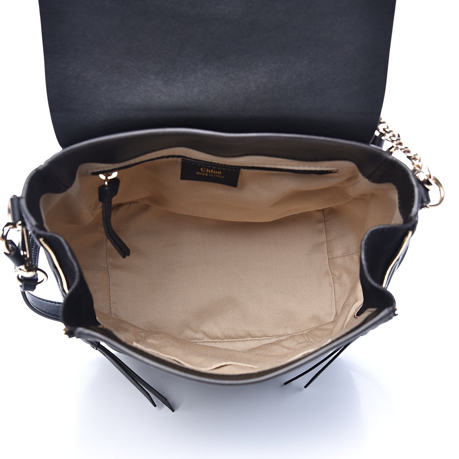 Chloe Suede Calfskin Medium Faye Backpack Black 4 of 14