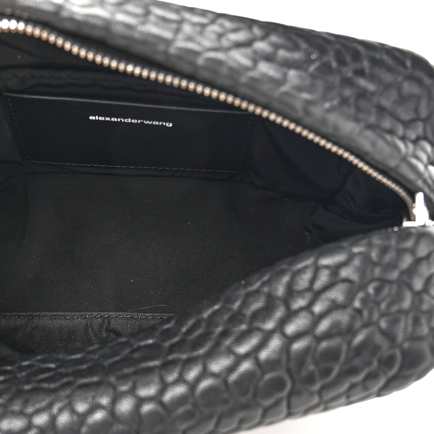 Pebbled Lambskin Small Ricco Shoulder Bag Black