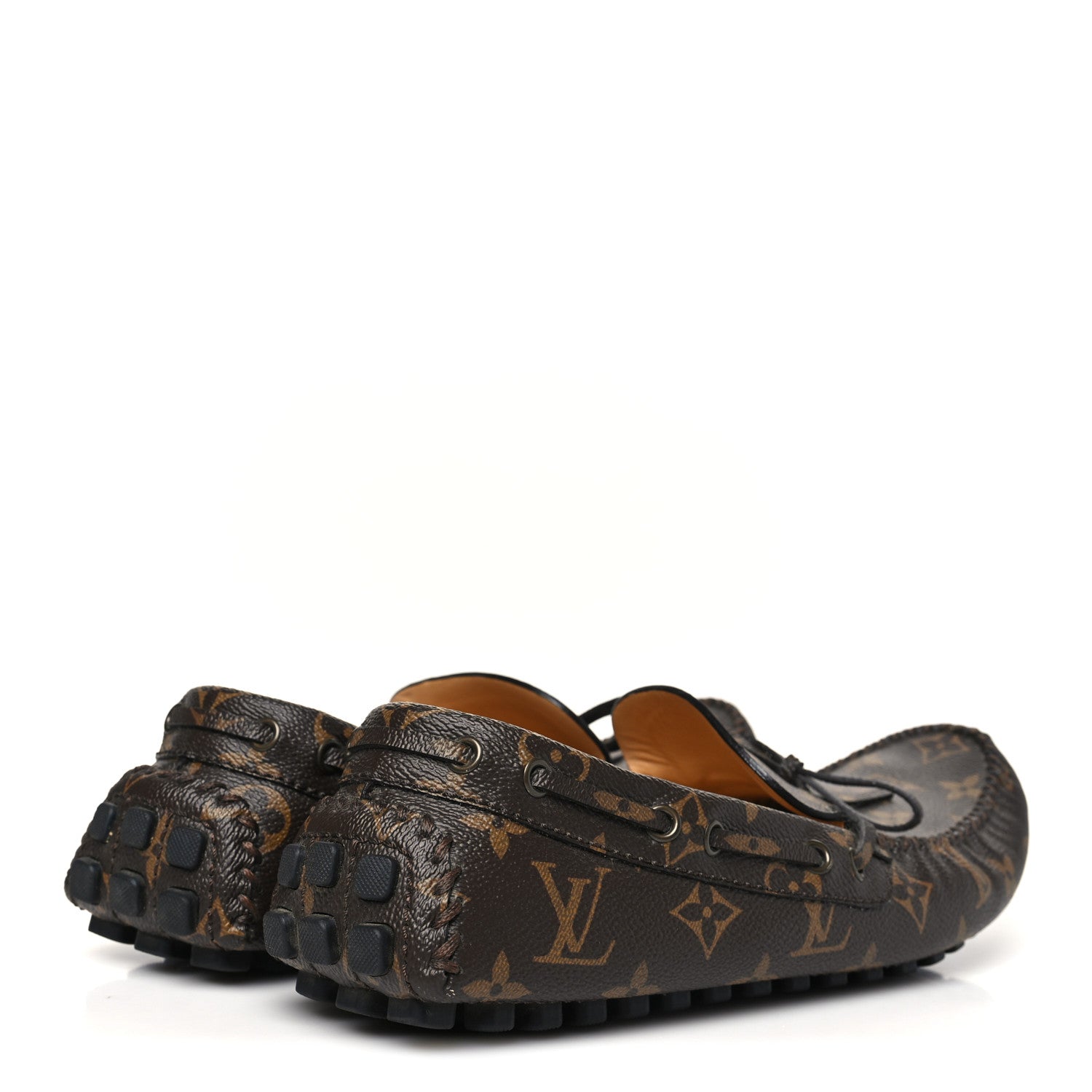 Louis Vuitton Monogram Mens Arizona Car Shoe Moccasin Loafers 7.5 5 of 9