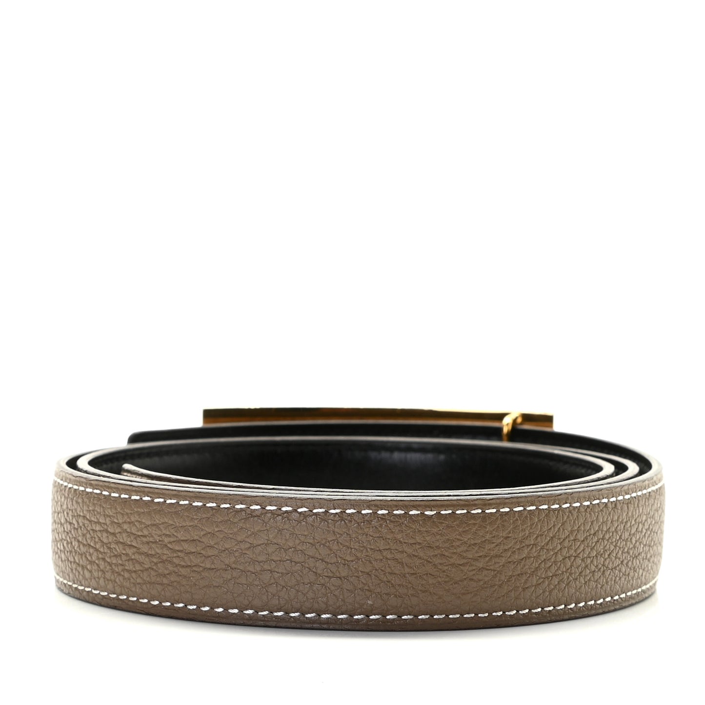 Togo Box 24mm Sydney Belt 90 Etoupe Black