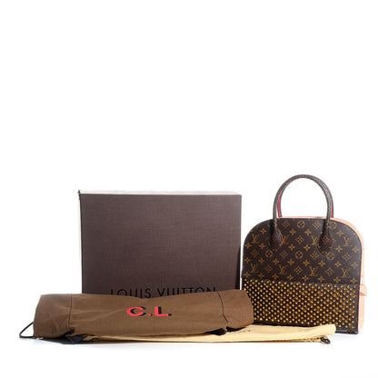 Louis Vuitton Monogram Calf Hair Spikes Iconoclasts Christian Louboutin Tote Red 8 of 8