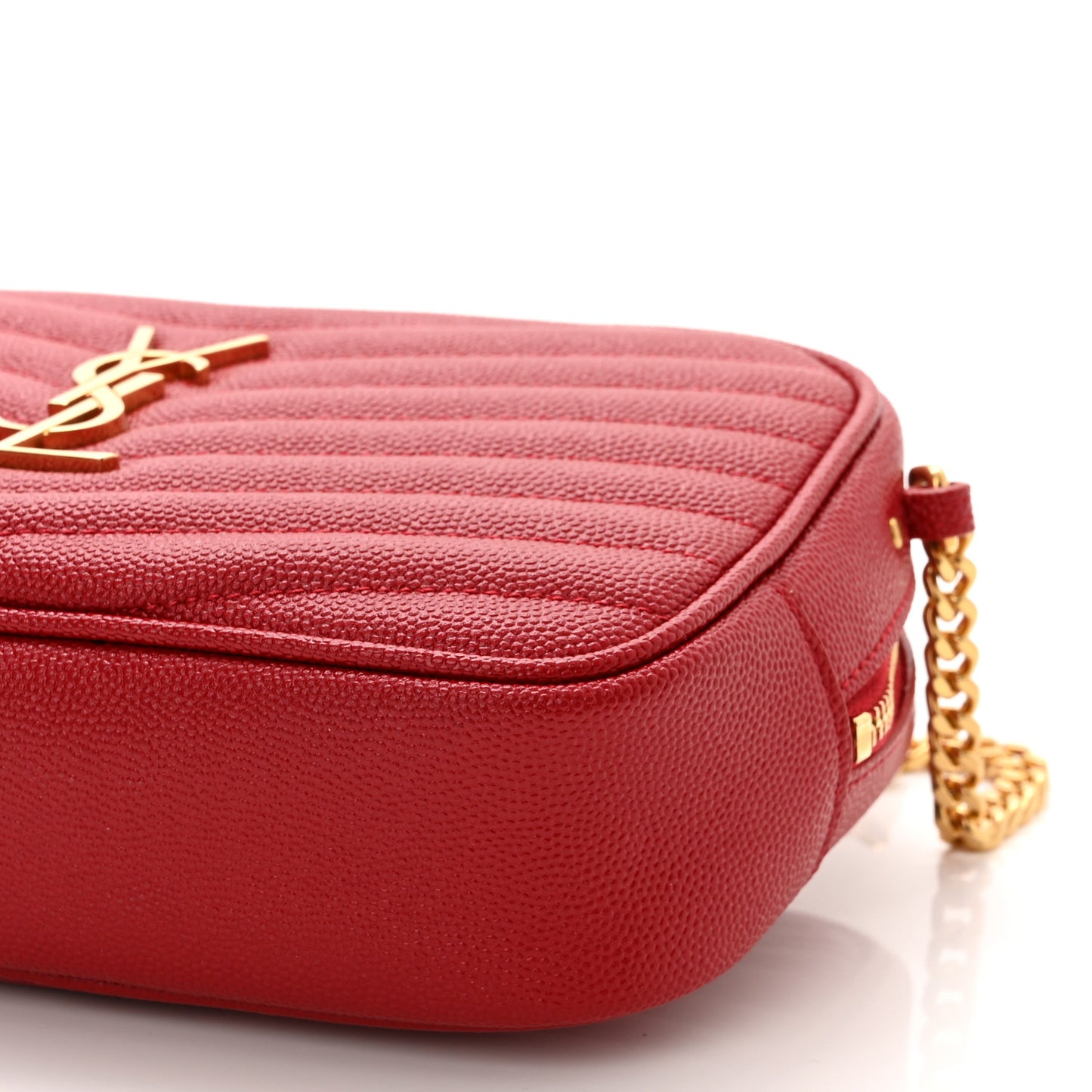 Grain De Poudre Matelasse Monogram Mini Lou Camera Bag Eros Red
