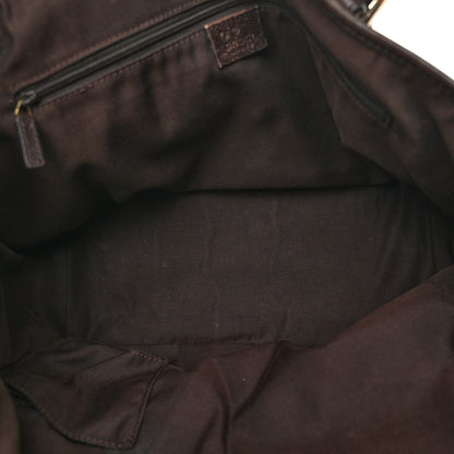 Gucci Denim Monogram Medium Jolicoeur Tote Dark Brown 5 of 12