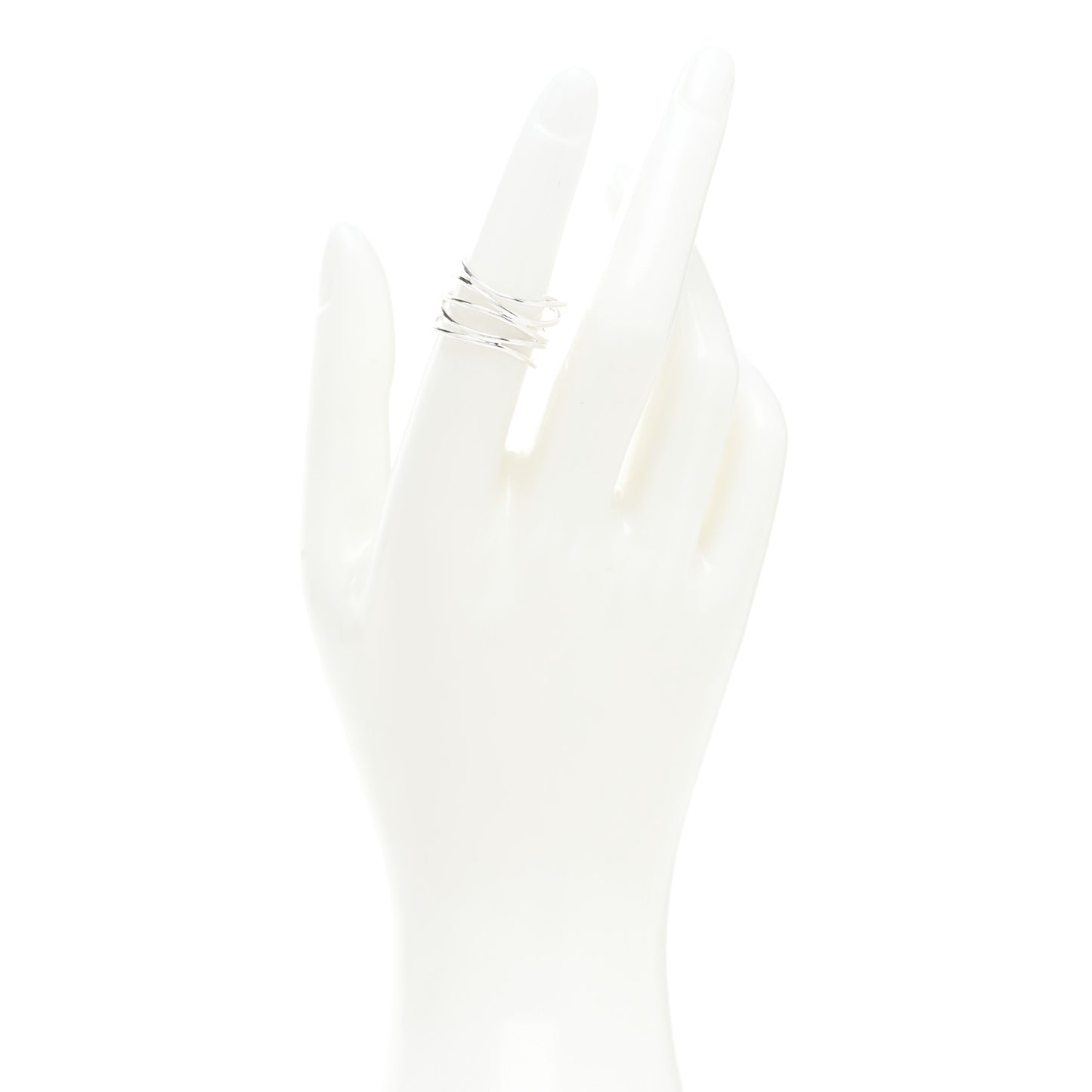 Sterling Silver Elsa Peretti 5 Row Wave Ring 52 6