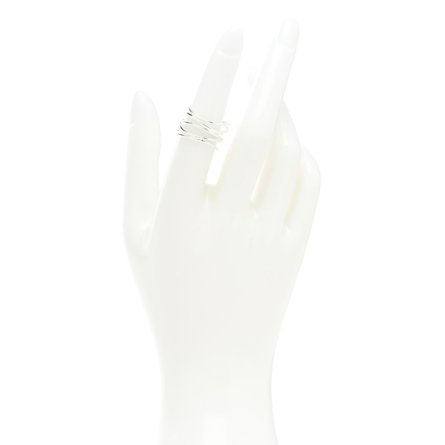 Tiffany Sterling Silver Elsa Peretti 5 Row Wave Ring 52 6 3 of 5