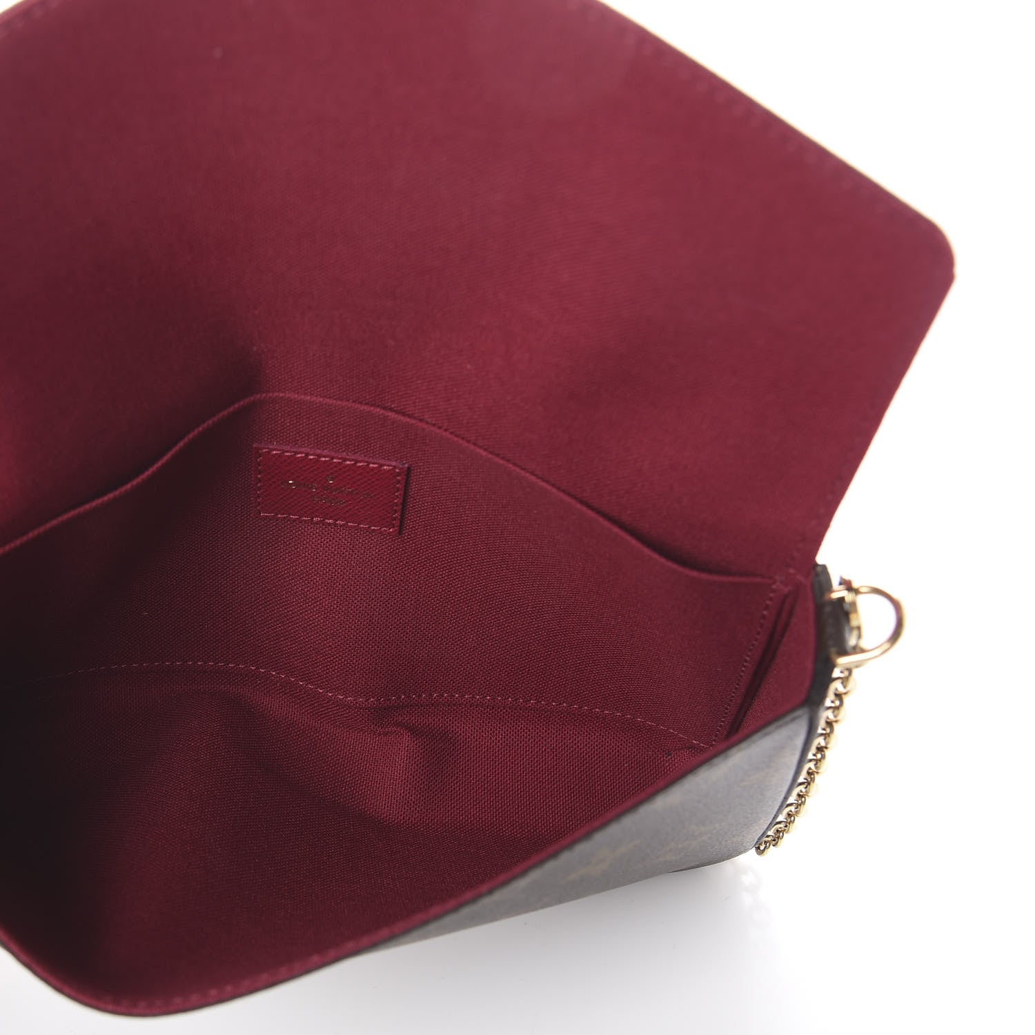 Louis Vuitton Monogram Pochette Felicie Chain Wallet Fuchsia 5 of 9