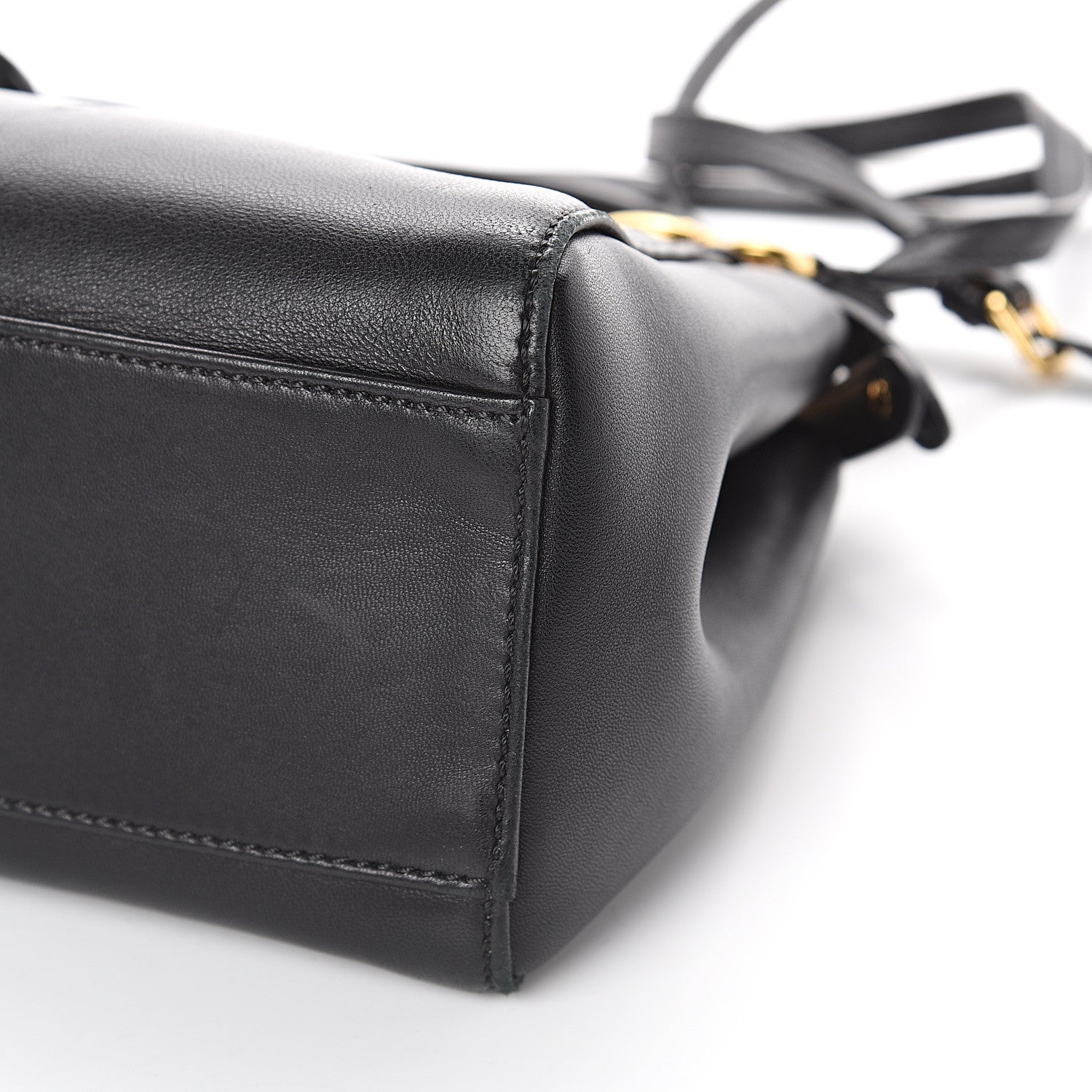 Fendi Nappa Mini Peekaboo Iconic Satchel Black 8 of 8