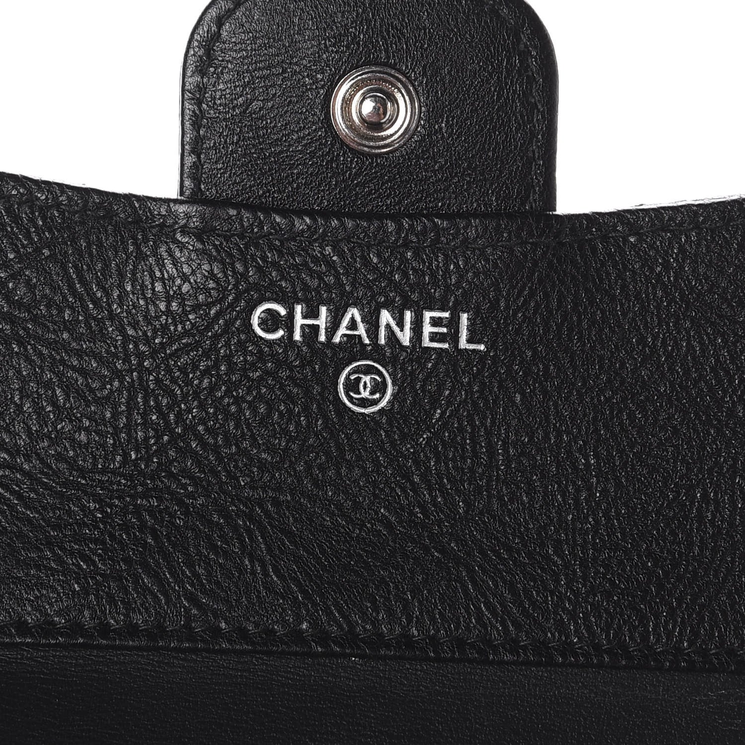 Chanel Calfskin Quilted Compact Flap Wallet So Black 6 of 8