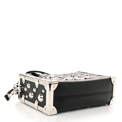Louis Vuitton LV X YK Calfskin Brass Metal Dots Side Trunk Black 4 of 11
