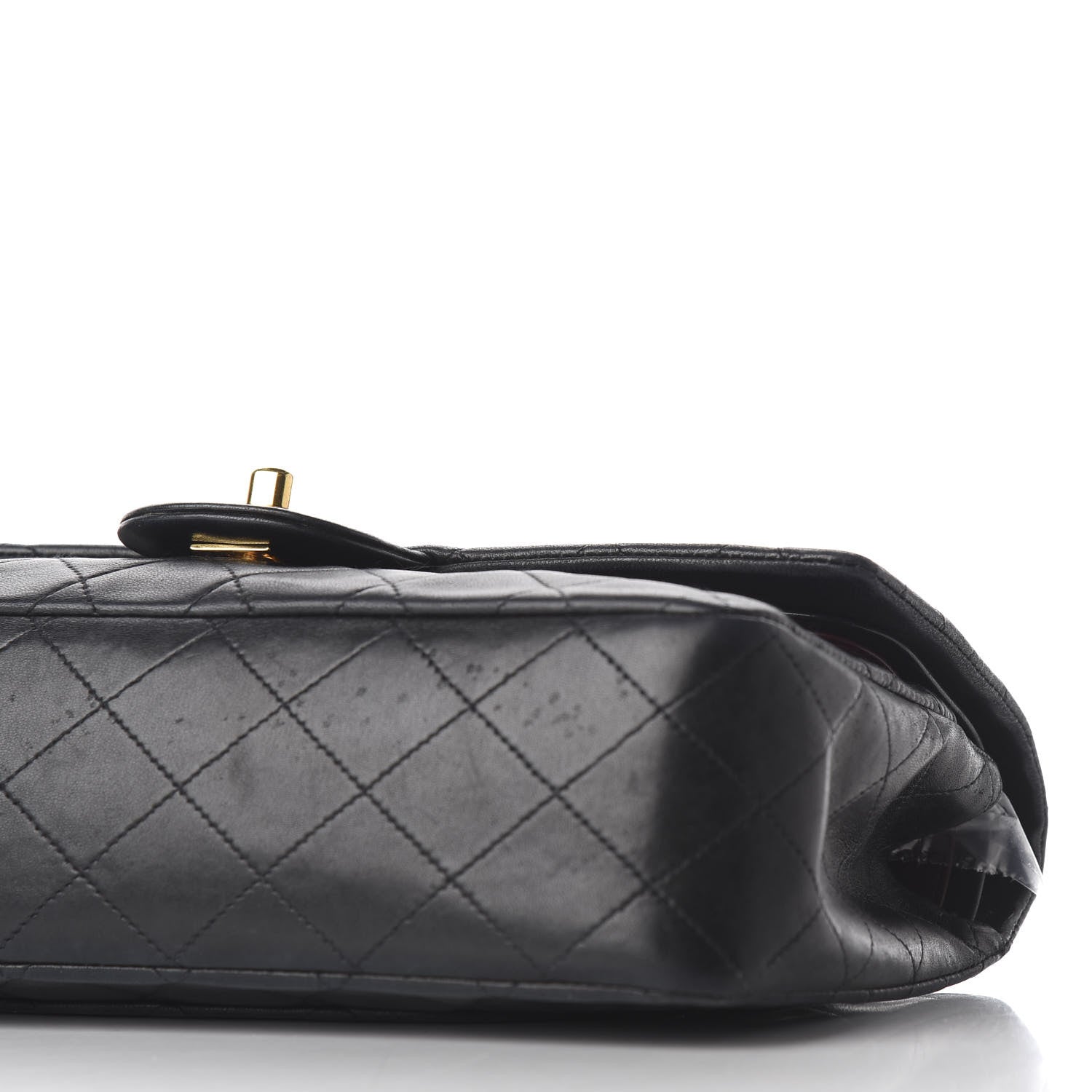 Chanel Lambskin Quilted Medium Double Flap Black 7 of 8