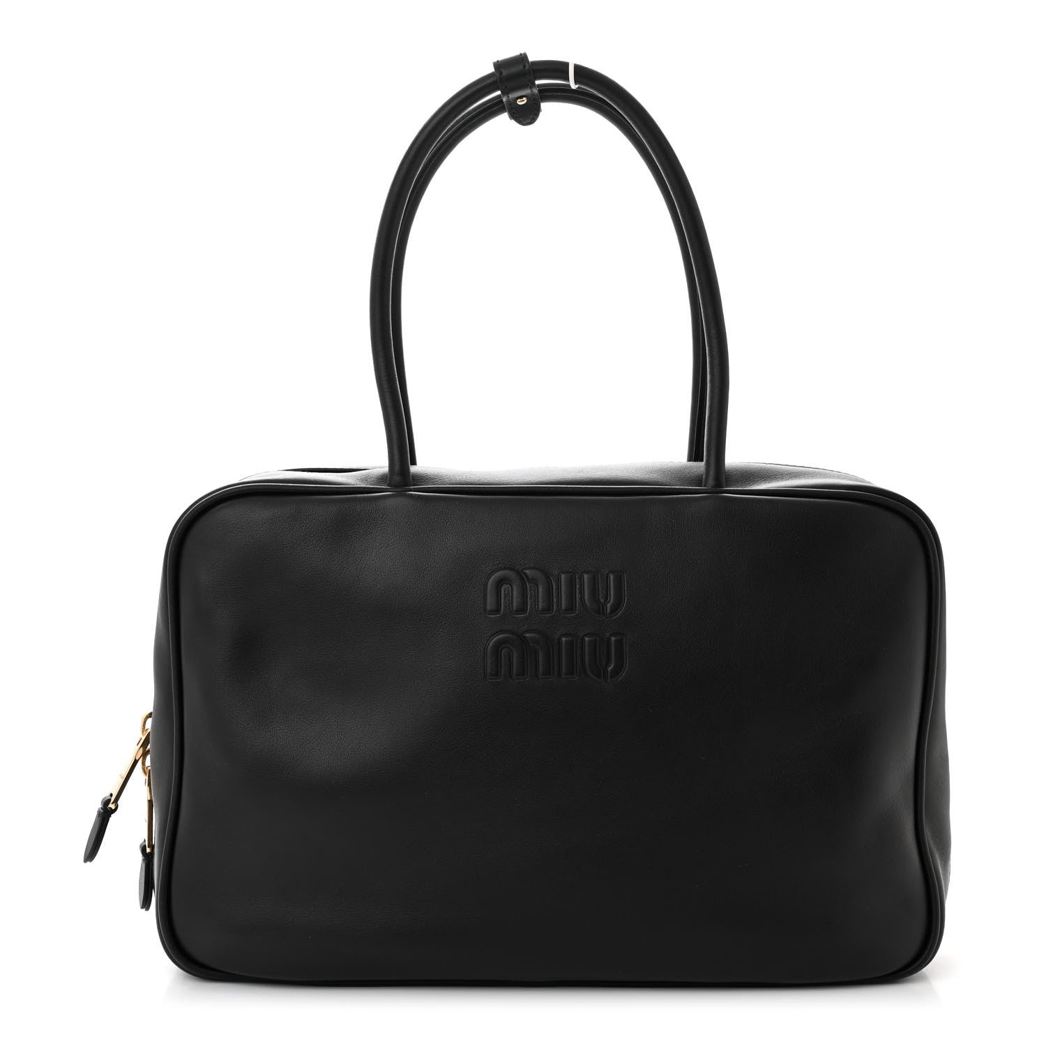 Miu Miu Soft Calf Softy Beau Top Handle Bag Black 1 of 9