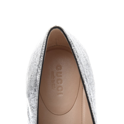 Gucci Galassia GG Marmont Fringe Flats 39 Argento 6 of 9
