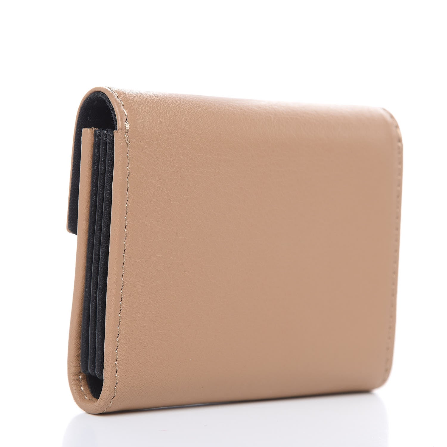 Fendi Vitello Dolce Bi-Color Gusseted Card Holder Cuoio 3 of 7