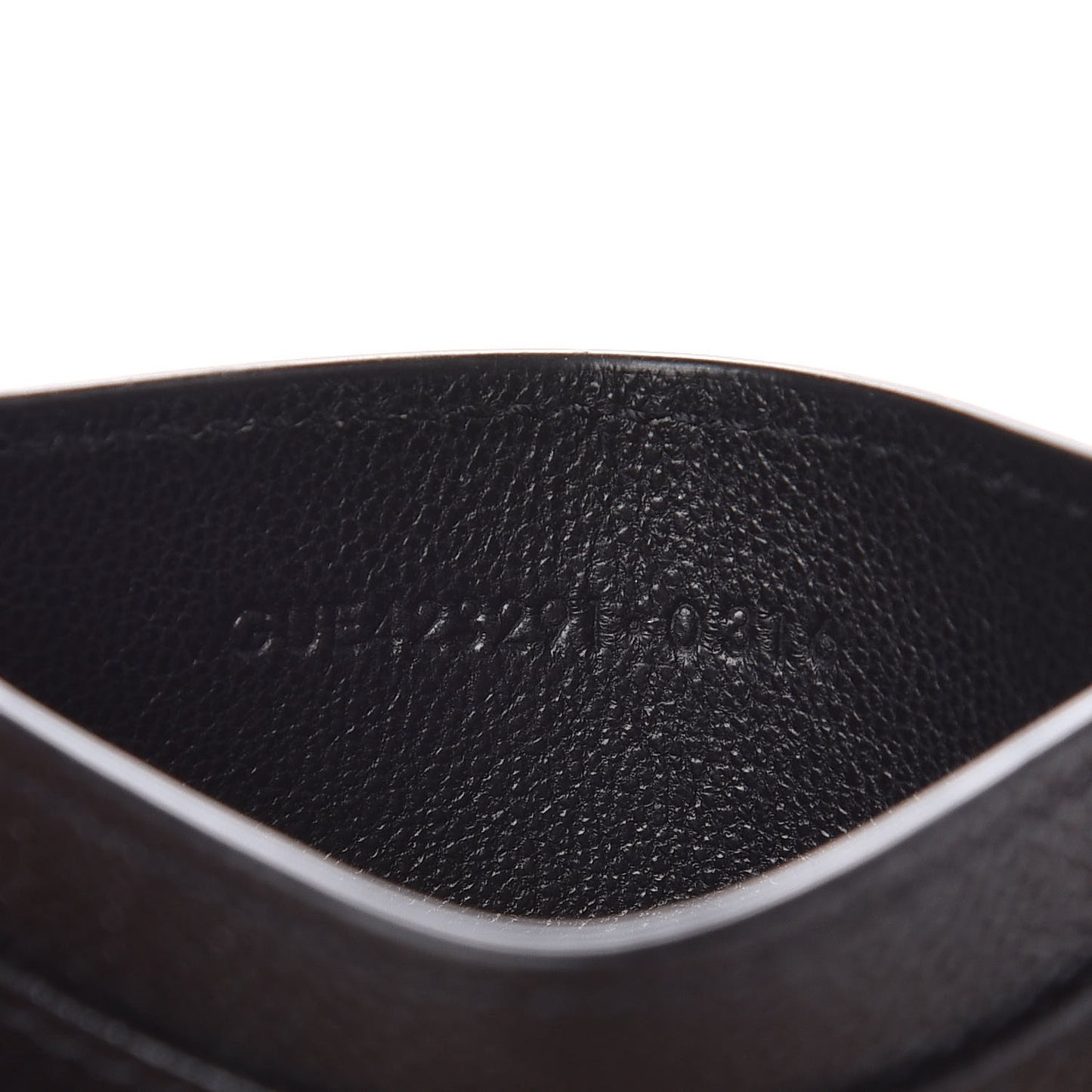 Grain De Poudre Matelasse Chevron Monogram Credit Card Case Black