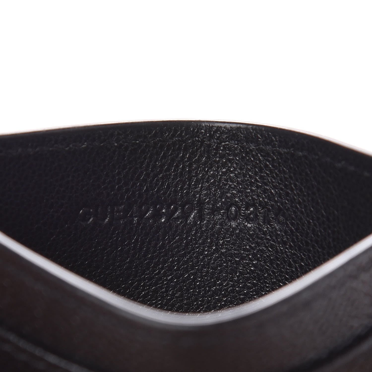 Saint Laurent Grain De Poudre Matelasse Chevron Monogram Credit Card Case Black 7 of 8