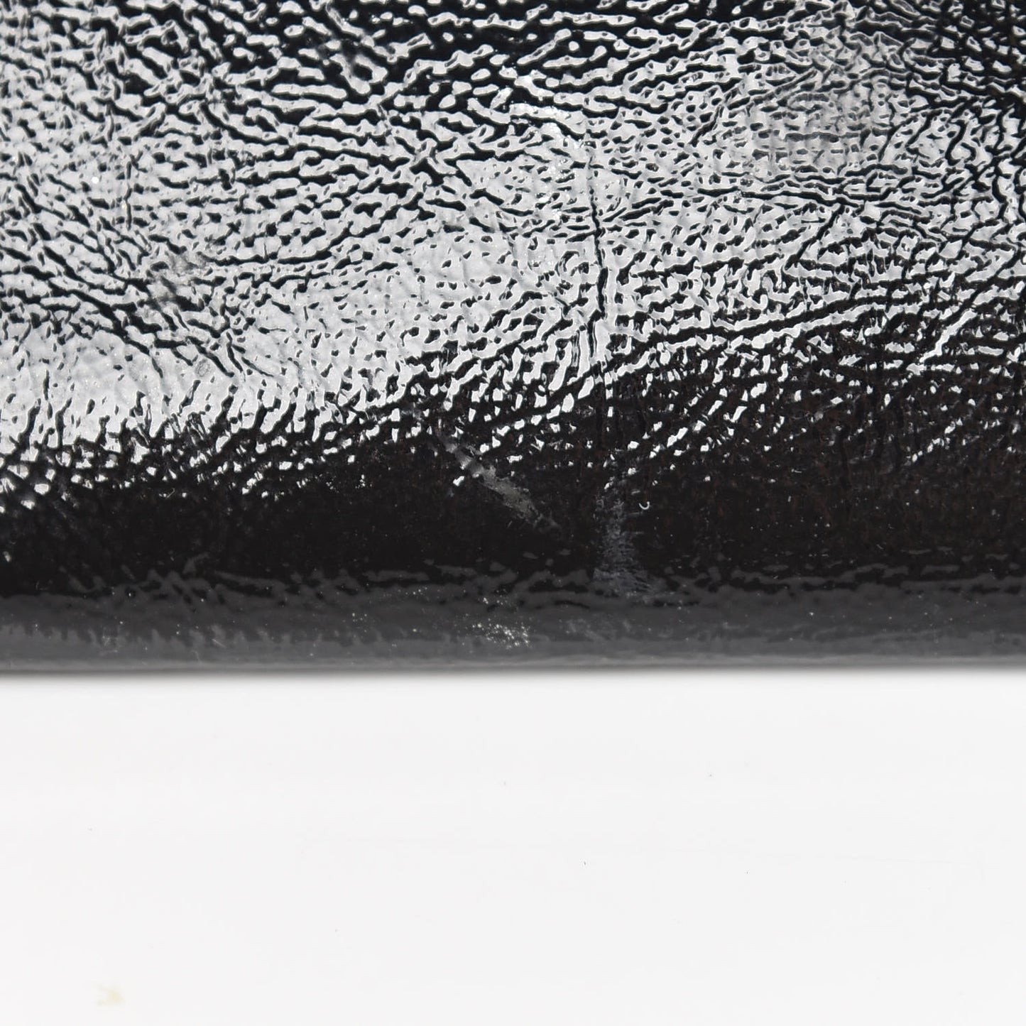 Textured Patent Monogram Small Belle De Jour Clutch Black