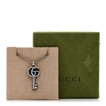 Gucci Sterling Silver Double G Key Pendant Necklace 5 of 5
