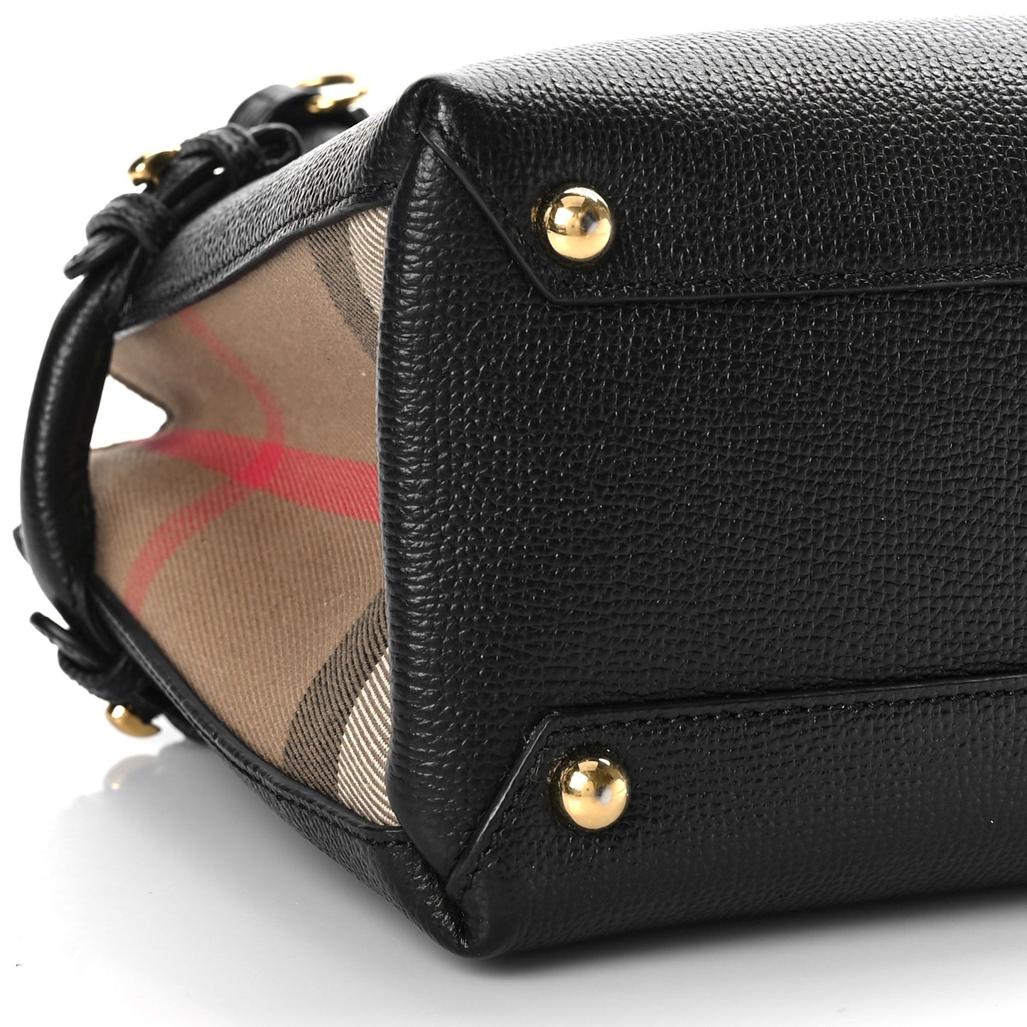 Derby Calfskin House Check Baby Banner Tote Black