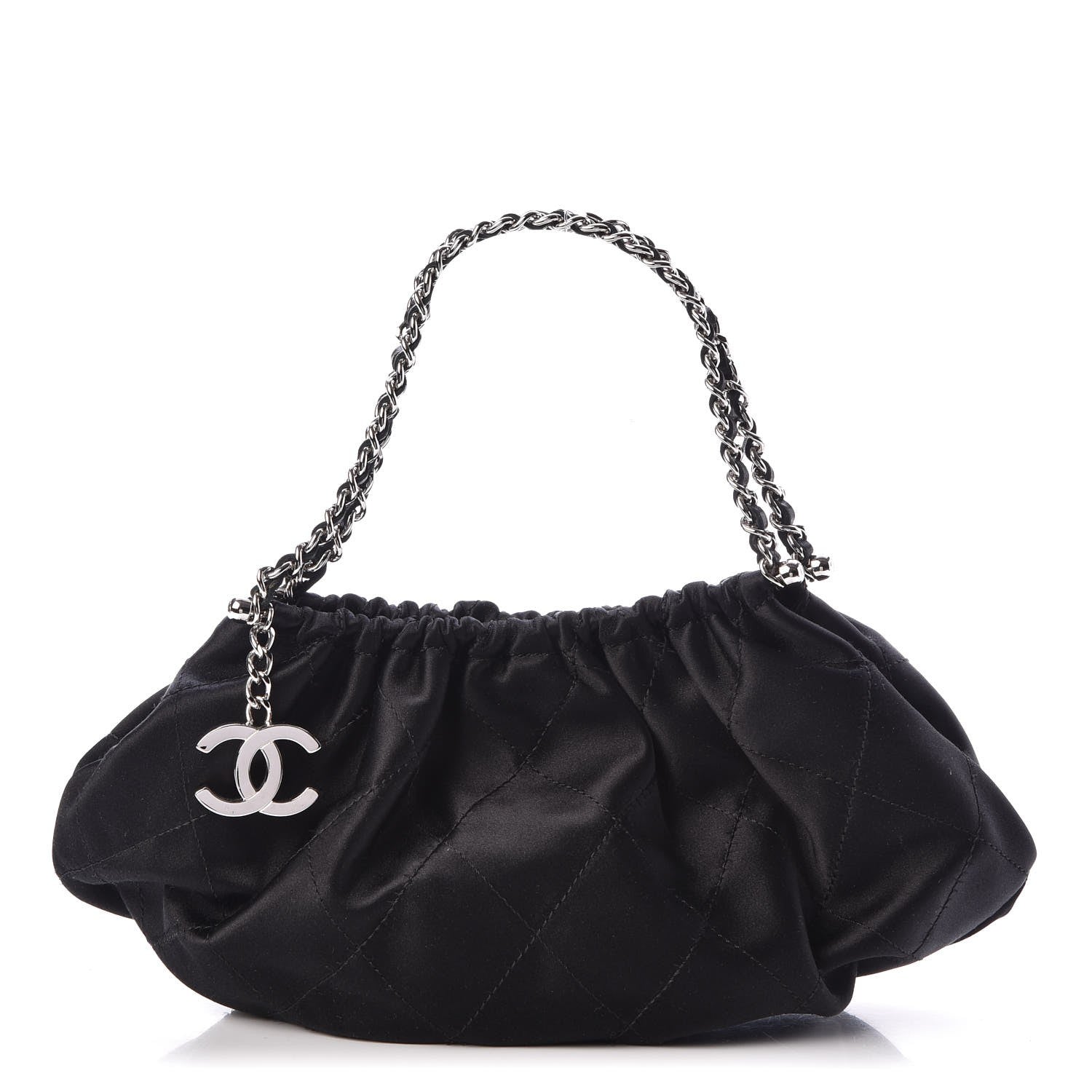 Chanel Satin Frame Top CC Small Evening Bag Black 1 of 7