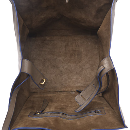 Celine Supple Calfskin Medium Phantom Luggage Khaki Cobalt Trim 14 of 14