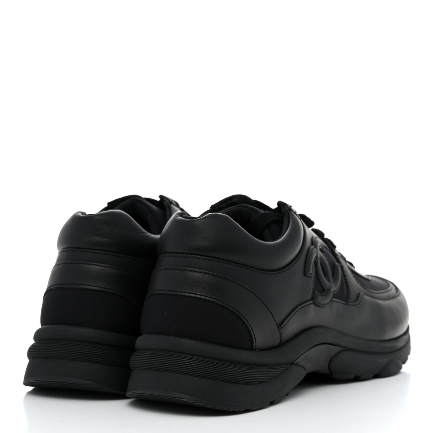 Calfskin Lambskin CC Uniform Sneakers 40 Black