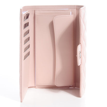 Chanel Caviar Quilted Long Flap Wallet Light Pink 6 of 8