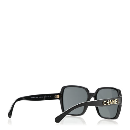 Chanel Acetate Polarized Square Sunglasses 5408 Black 4 of 9