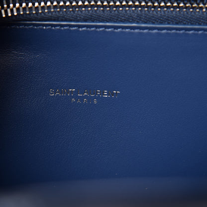 Saint Laurent Calfskin Crocodile Embossed Baby Sac De Jour Denim 8 of 9