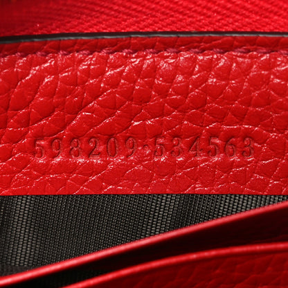 Gucci Pebbled Calfskin Small Soho Zip Around Wallet Red 7 of 8
