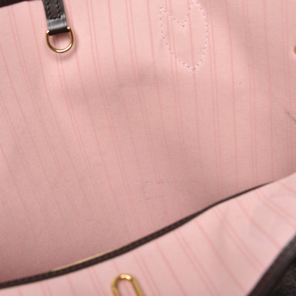 Louis Vuitton Damier Ebene Neo Neverfull MM Rose Ballerine 9 of 11