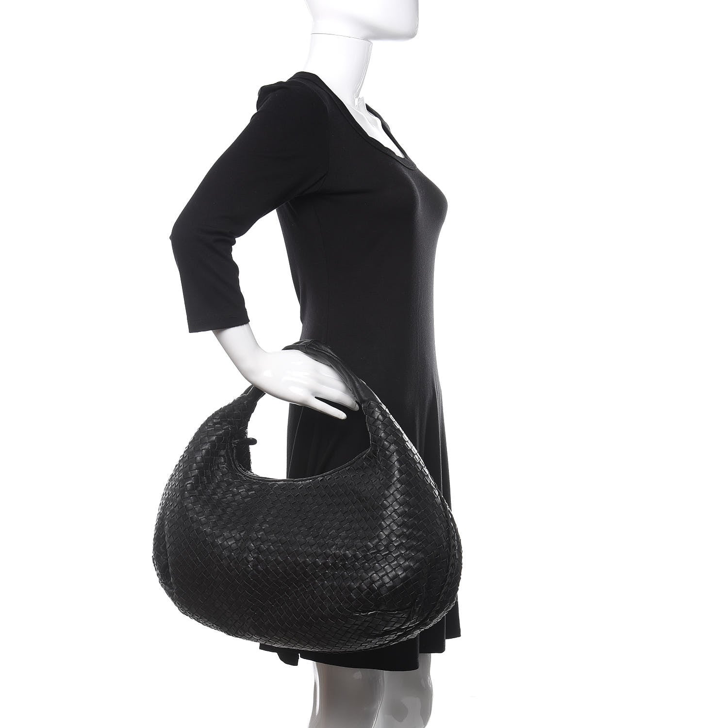 Bottega Veneta Nappa Intrecciato Large Belly Veneta Hobo Black 2 of 12