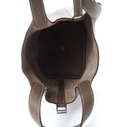 Hermes Taurillon Clemence Picotin Lock 18 PM Etoupe 5 of 11