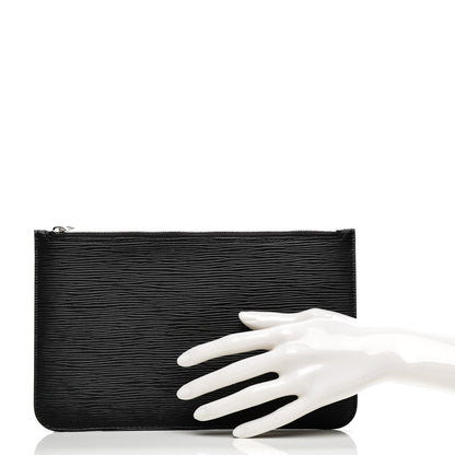 Louis Vuitton Epi Neverfull Pochette MM GM Black 2 of 6