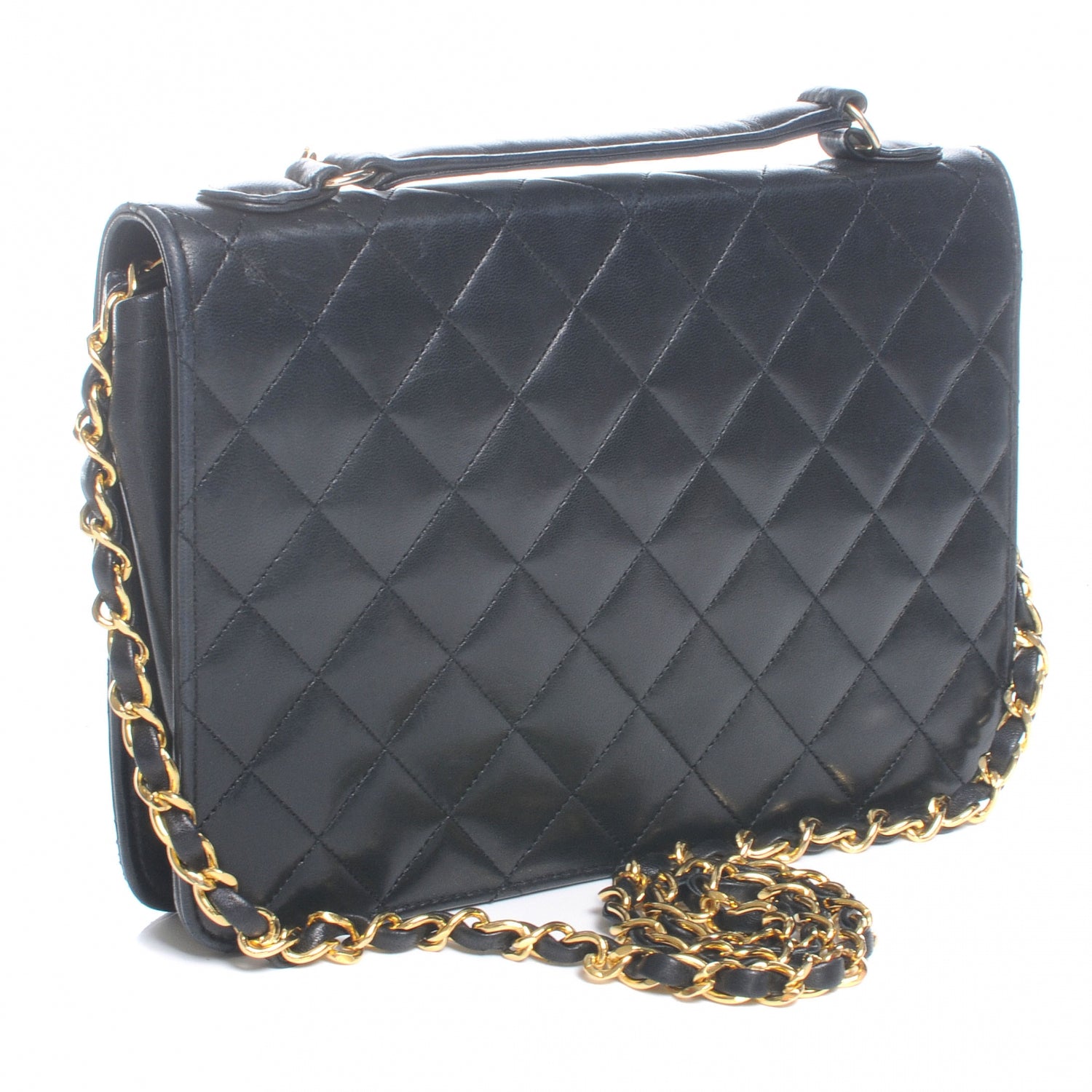 Chanel Lambskin Quilted Square Flap Black 3 of 7
