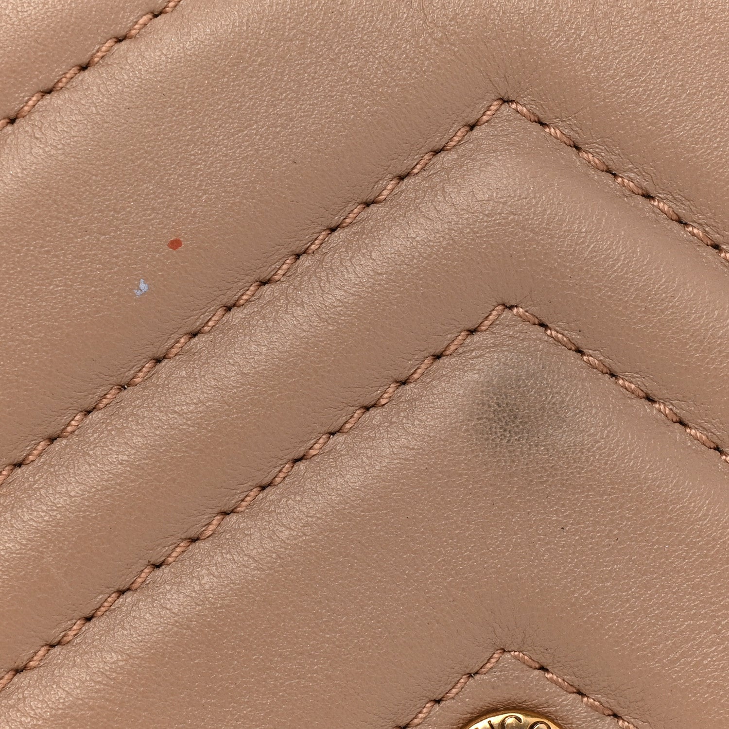 Gucci Calfskin Matelasse Super Mini GG Marmont Shoulder Bag Porcelain Rose 9 of 17