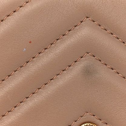 Gucci Calfskin Matelasse Super Mini GG Marmont Shoulder Bag Porcelain Rose 9 of 17
