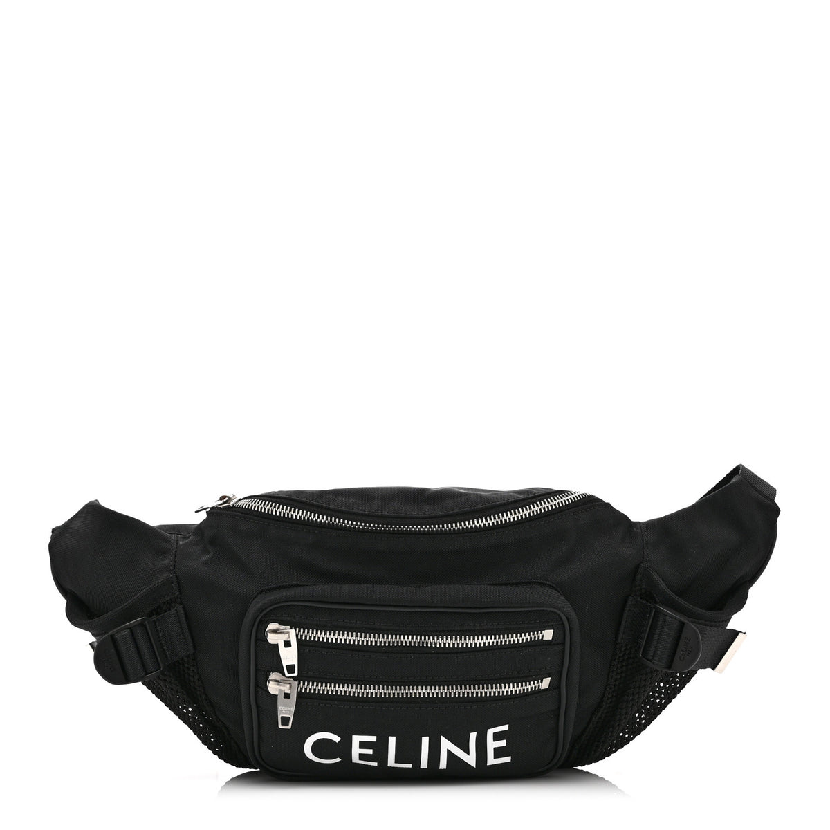 Cotton Gabardine Logo Print Trekking Belt Bag Black