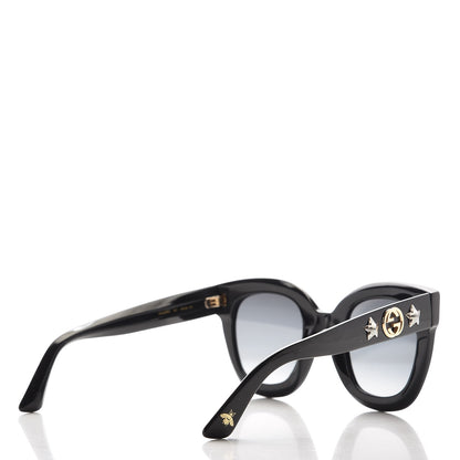 Gucci Round Frame Star Sunglasses GG0208S Black 4 of 9