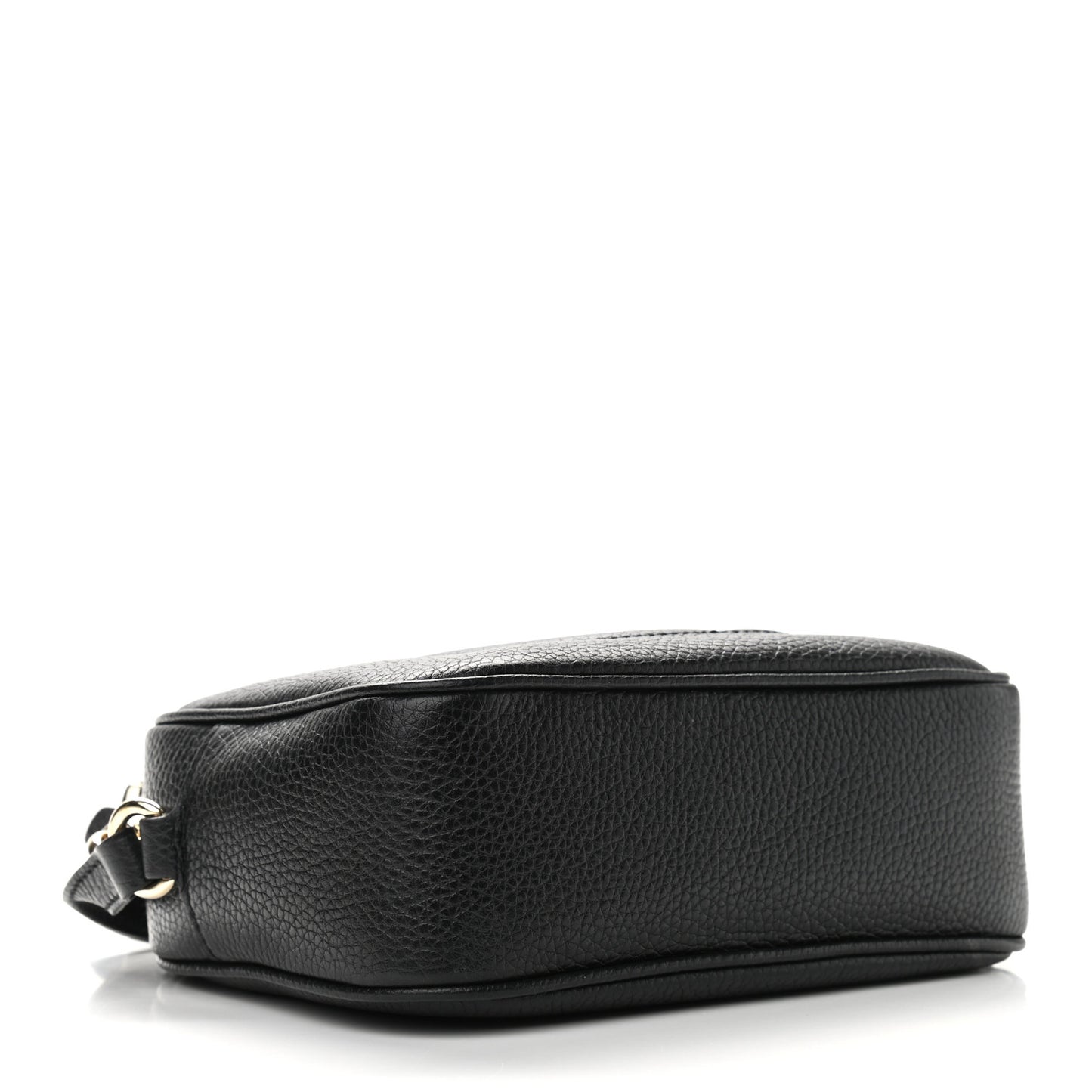 Pebbled Calfskin Small Soho Disco Bag Black