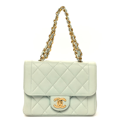 Chanel Lambskin Quilted Mini Square Flap Light Blue 1 of 13