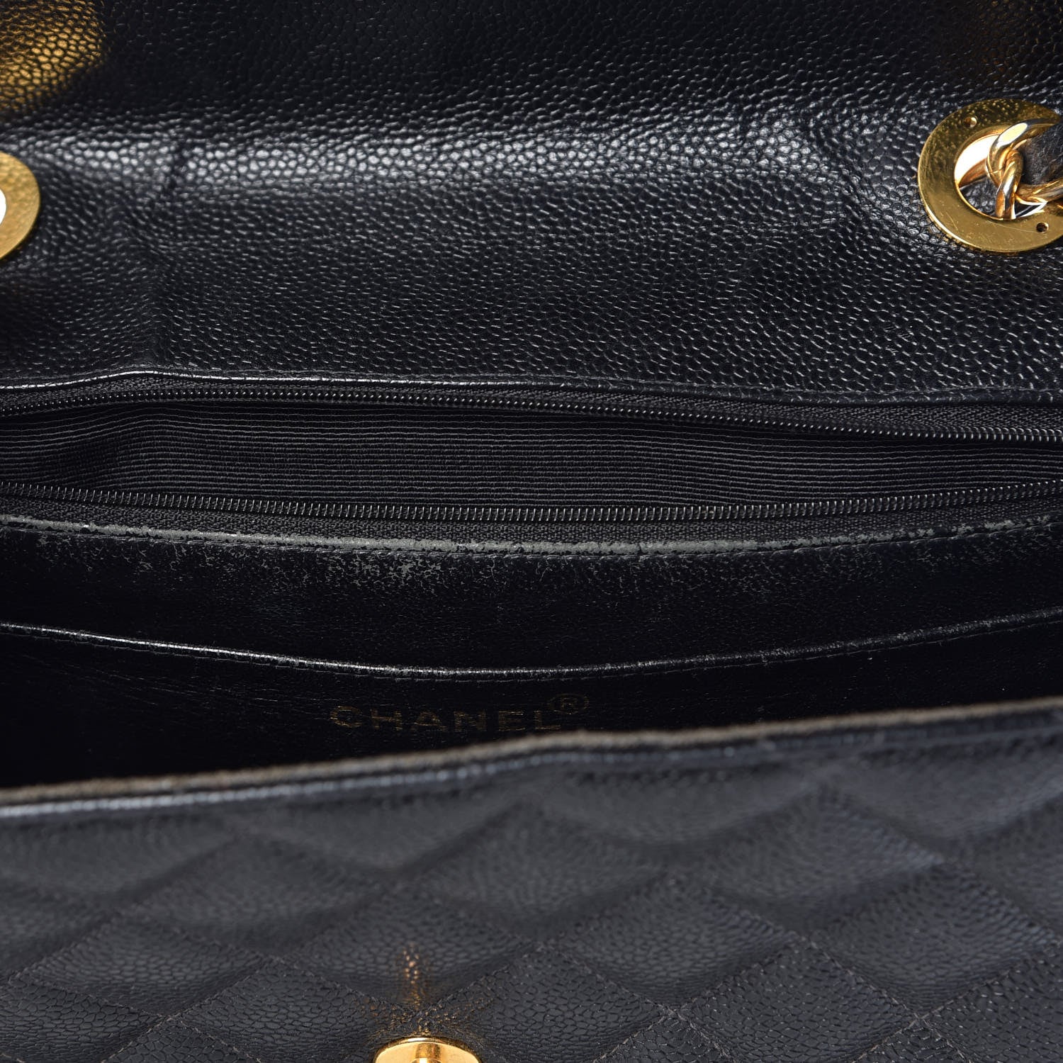 Chanel Caviar Quilted Jumbo Single Flap Black 17 of 20