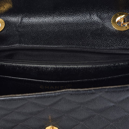 Chanel Caviar Quilted Jumbo Single Flap Black 17 of 20