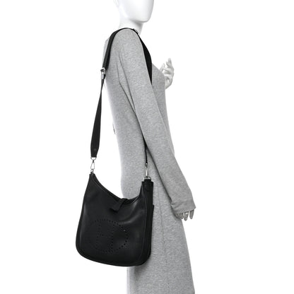 Hermes Taurillon Clemence Evelyne III PM Black 2 of 11