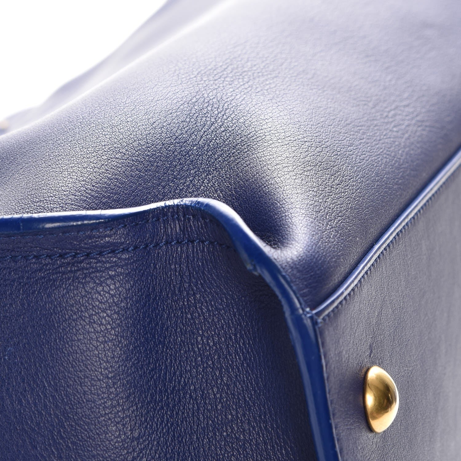 Saint Laurent Calfskin Small Classic Y Cabas Navy 11 of 12