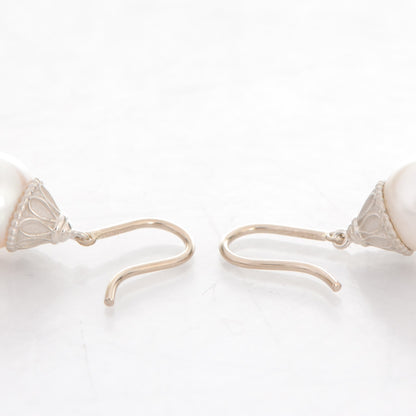 Tiffany Sterling Silver Pearl Ziegfeld Earrings 4 of 4