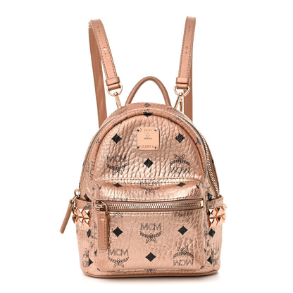 MCM Metallic Visetos Studded X-Mini Bebe Boo Backpack Champagne Gold 1734611 – FASHIONPHILE