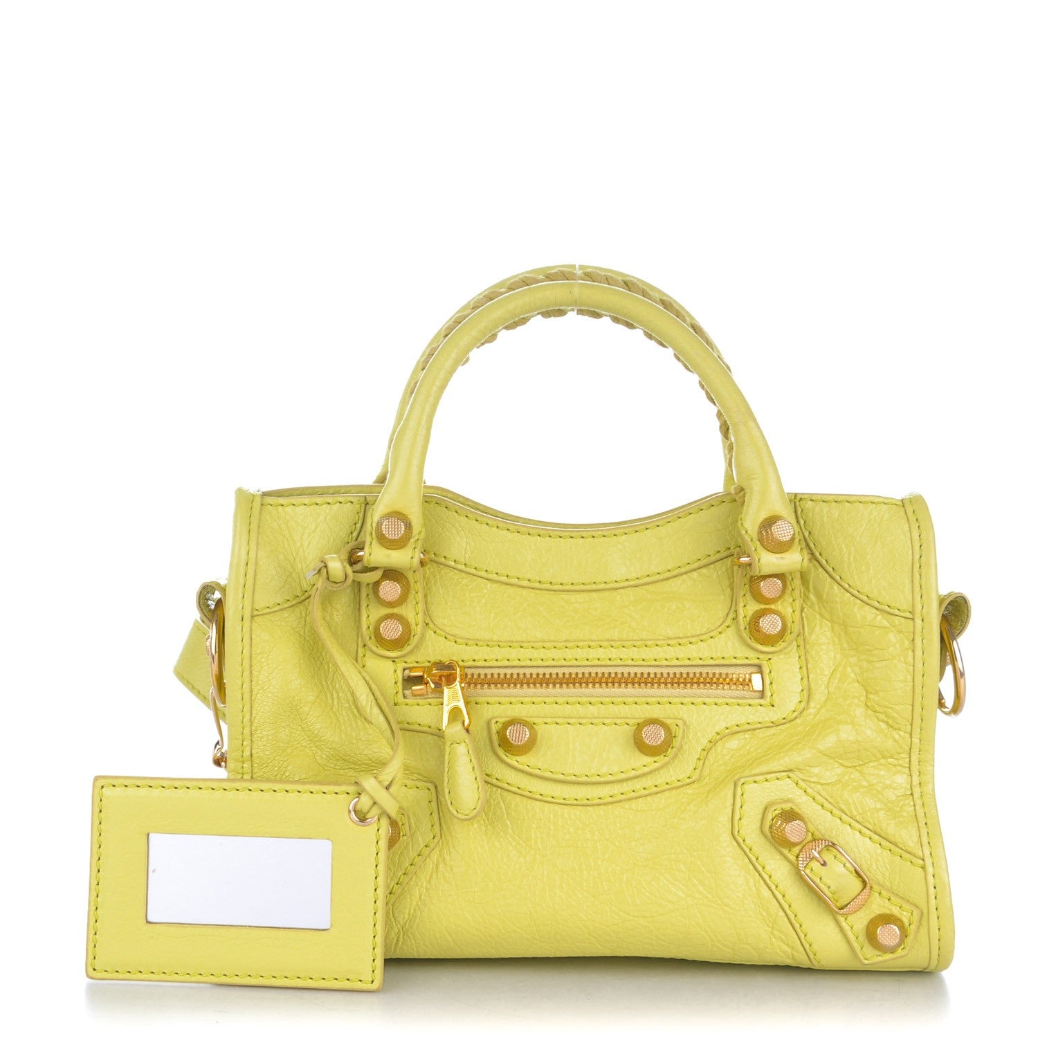 Balenciaga Agneau Giant 12 Gold Hardware Mini City Jaune Citronnade 1 of 7
