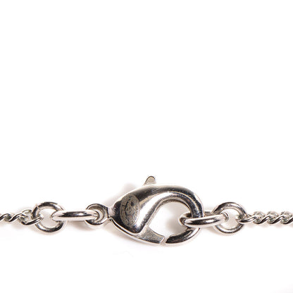 Chanel Crystal CC Timeless Necklace Silver 4 of 5
