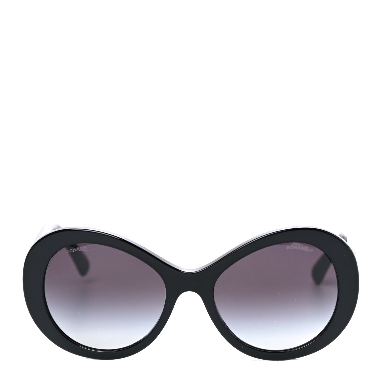 Chanel Oval CC Sunglasses 5372 Black 4 of 7